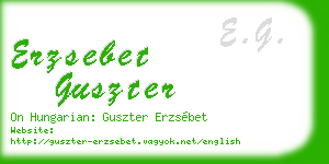 erzsebet guszter business card